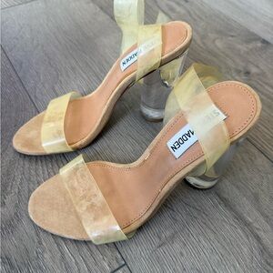 Steve Madden Clear Heels size 6